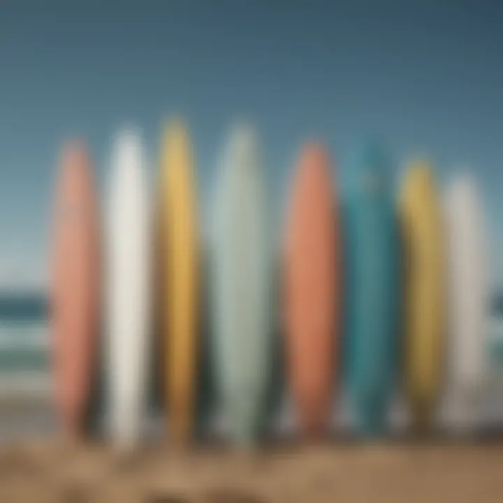 An illustration comparing traditional surfboards with foil surfboards