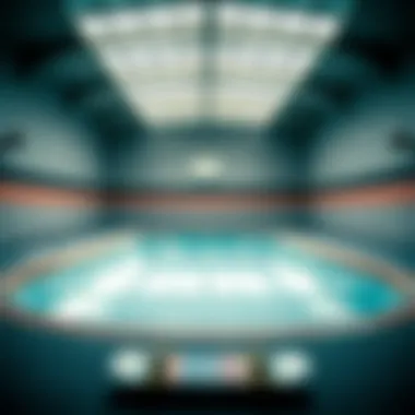 An empty pool ready for skating, showcasing its unique structure