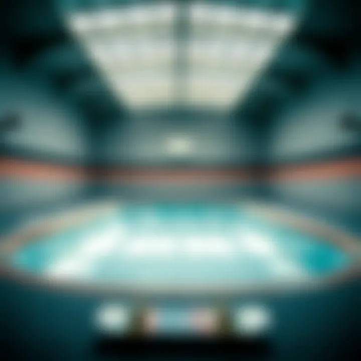 An empty pool ready for skating, showcasing its unique structure