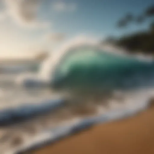 A breathtaking wave breaking along Poipu beach