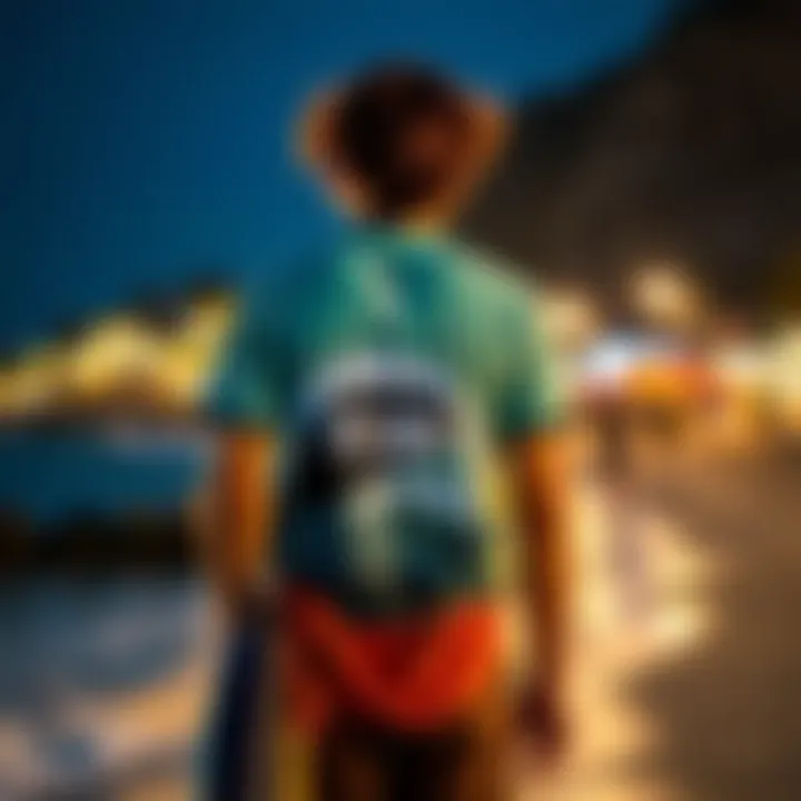 Vibrant Surf Culture of Bells Beach Rip Curl Bells Beach t-shirt showcasing vibrant surf culture