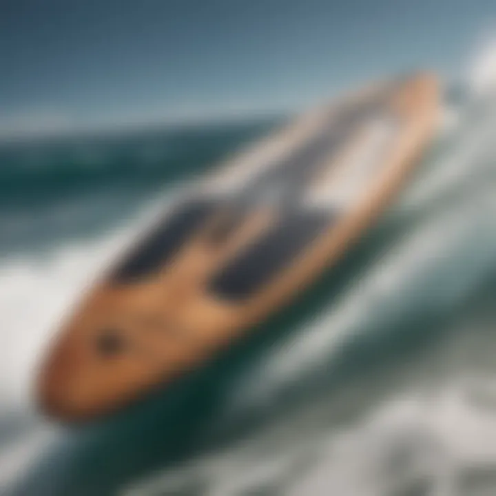 Close-up view of the rocket wakesurf board highlighting its sleek design