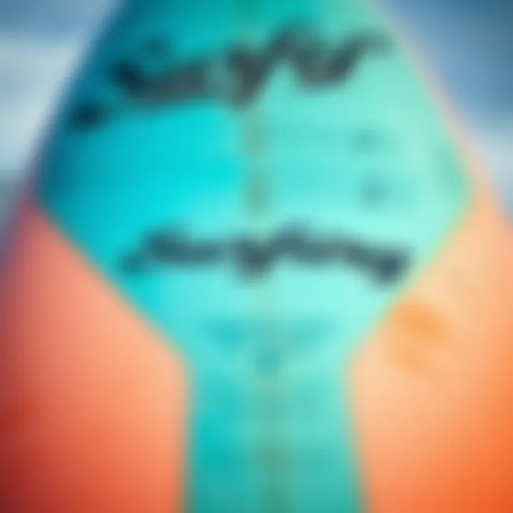 Vintage surfboard showcasing classic logo styles