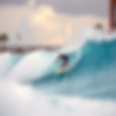 Surfer Riding a Wave at Waco Surf Park A surfer catching a wave in the park's state-of-the-art wave pool