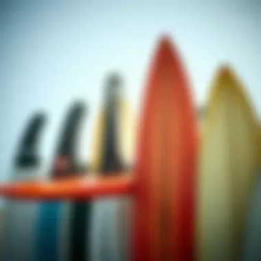 Variety of Foils for Surfboards Different types of foils used in surfboards