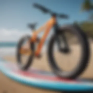 Innovative features of surfboard bike attachments highlighted