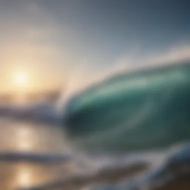 Ocean waves crashing on the shore