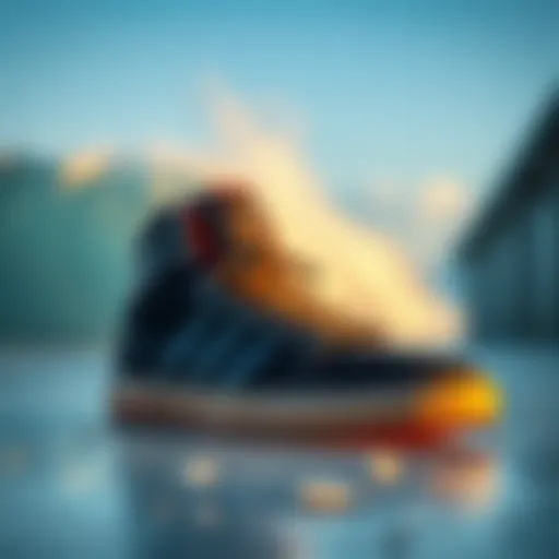 Wide fitting skate shoes designed for optimal comfort and grip on surfboards.