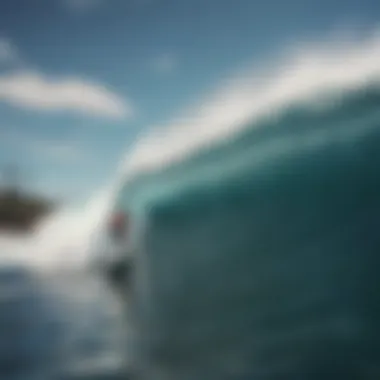 Perfect Waves: A Surfing Paradise A scenic coastal location ideal for surfing, demonstrating optimal conditions