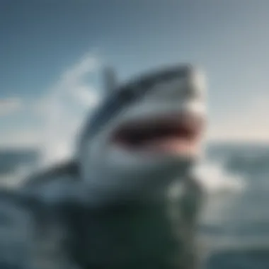 Great white shark in its natural habitat