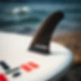 Innovative FCS II Fin System FCS II fin system on a surfboard