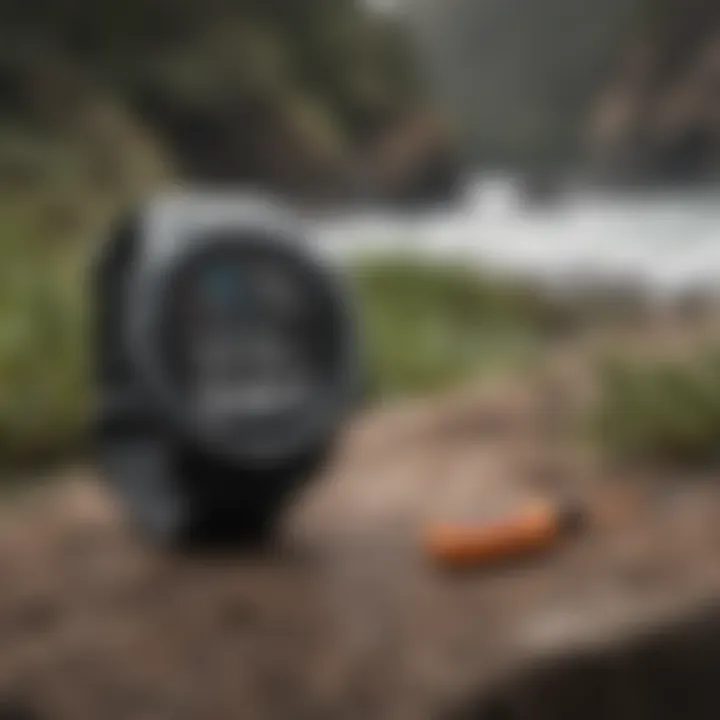 Garmin Instinct smartwatch displayed amidst rugged outdoor setting