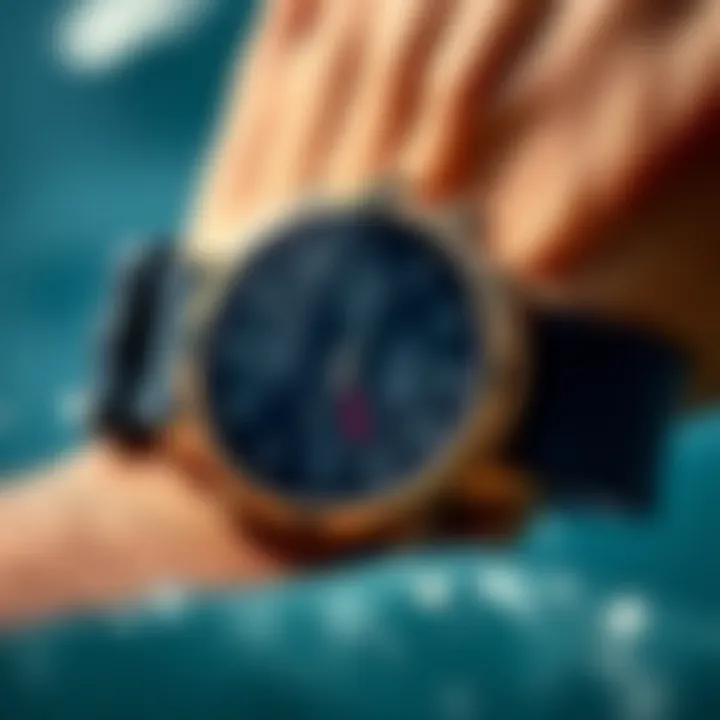 Close-up of Garmin Solar Watch design details