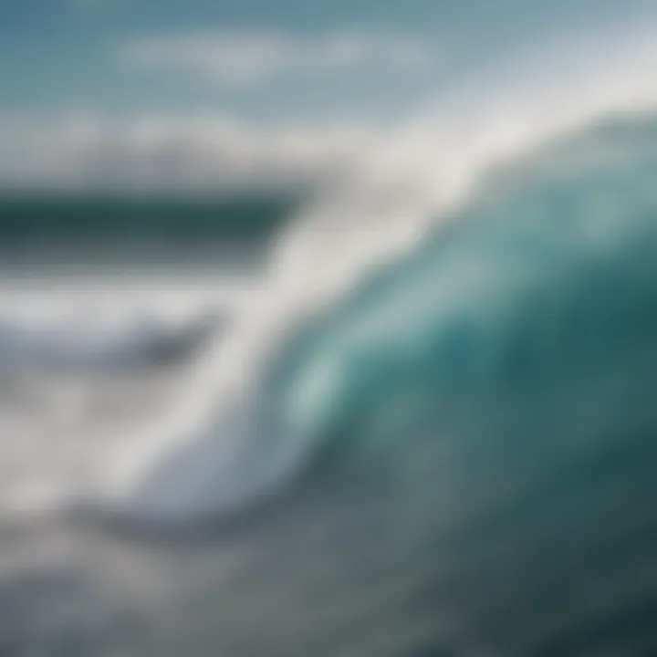 A close-up of wind patterns influencing surf conditions