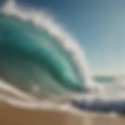 Ocean waves crashing against a pristine beach