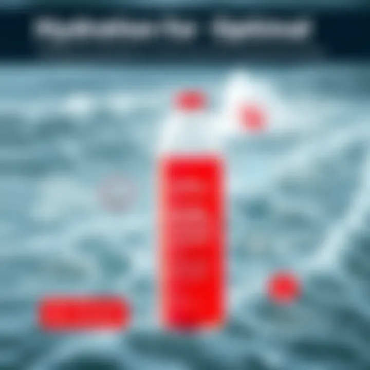 Graphic illustrating hydration during physical activities