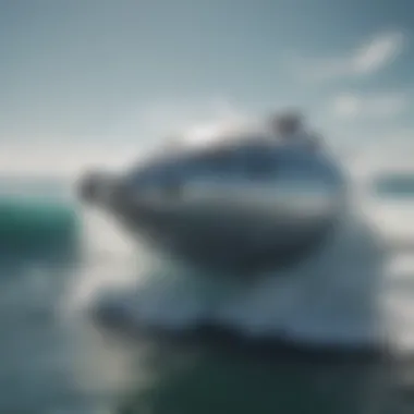 Environmental Impact of Water Propulsion Devices A serene ocean setting showcasing the environmental impact of water propulsion devices.