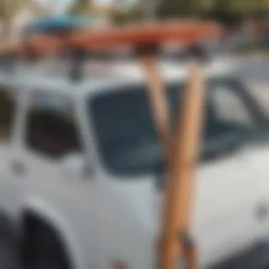 Installation process of a locking paddle board rack on a vehicle