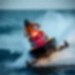 Dynamic jet board action on water