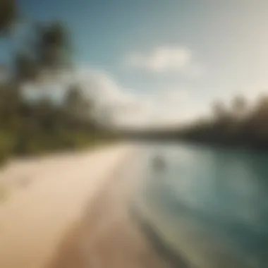 Serene beach landscape ideal for kiteboarding in the Dominican Republic