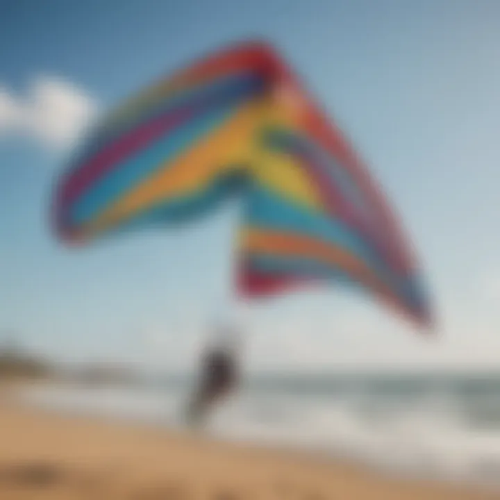 Close-up of a trainer kite's craftsmanship