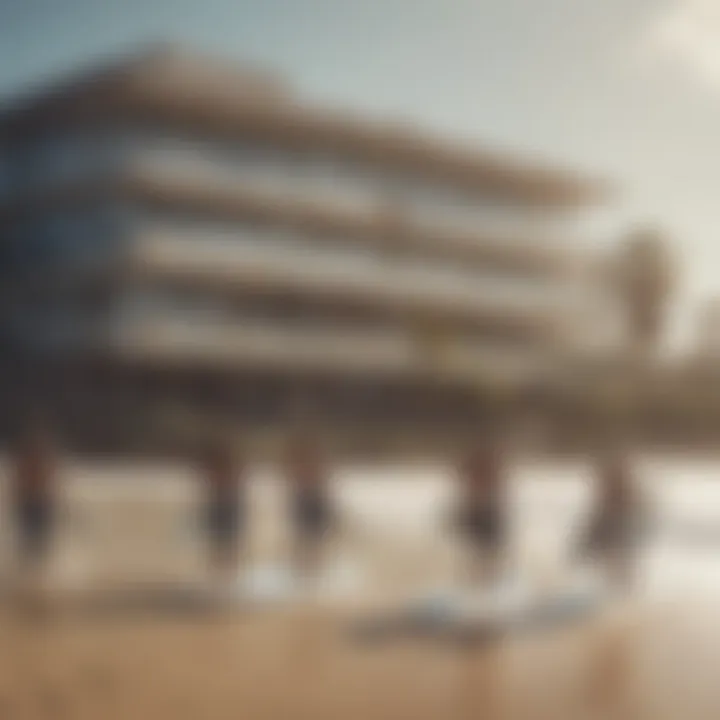 Group of surfers sharing experiences on the beach