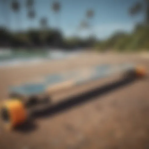 Longboard setup with various components