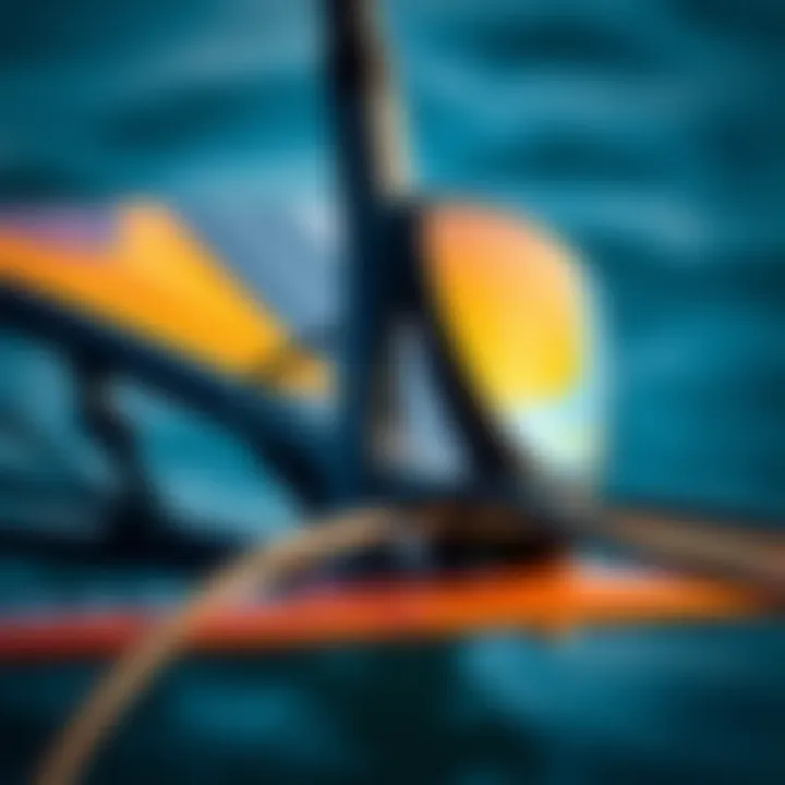 Close-up of Naish wing foiling gear setup
