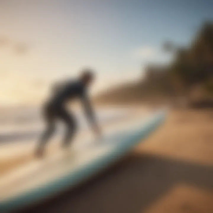 Surfer selecting the right surfboard based on skill level