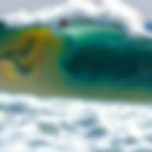 Ocean swell map analysis showing wave patterns and intensities