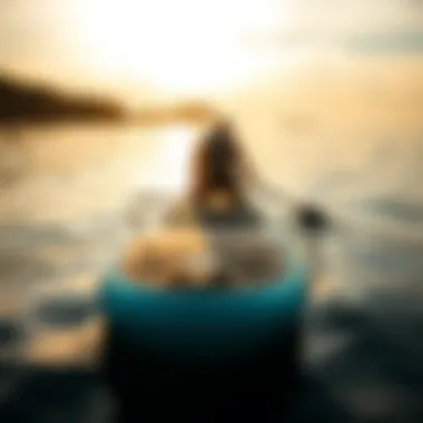 Premium inflatable SUP on calm water