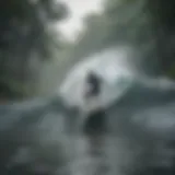 Surfing during the rainy season in Costa Rica