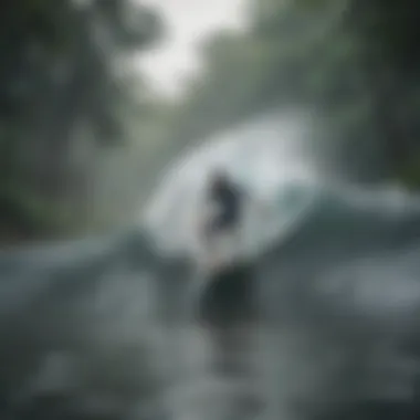 Surfing during the rainy season in Costa Rica