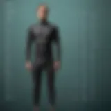 Detailed illustration of Patagonia wetsuit size chart