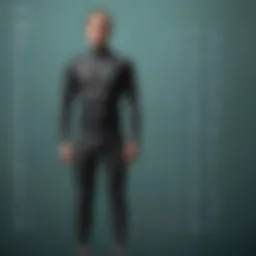 Detailed illustration of Patagonia wetsuit size chart
