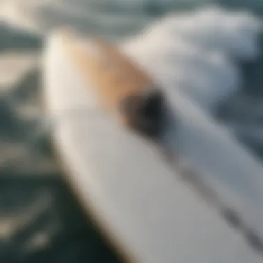 Close-up of advanced propulsion system integrated into a surfboard