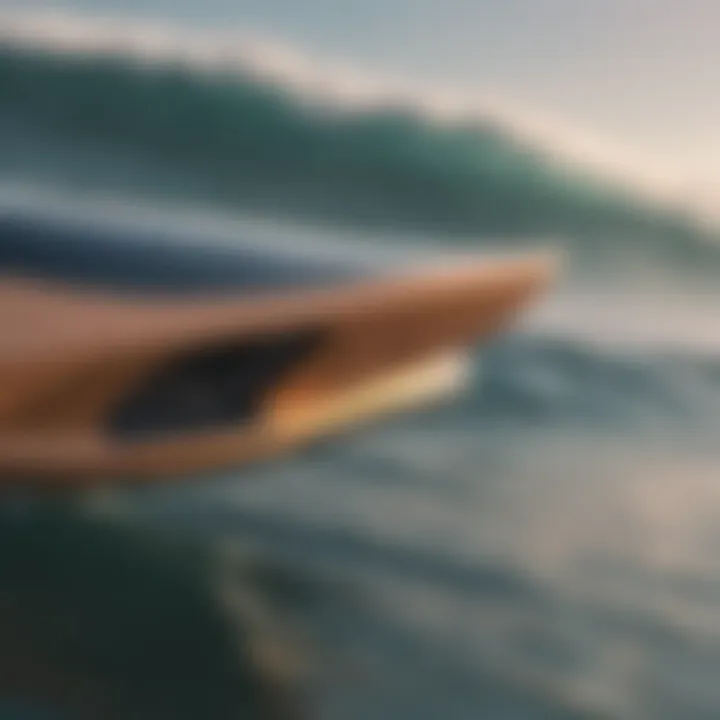 Close-up of the Radinn jet surfboard's unique design features