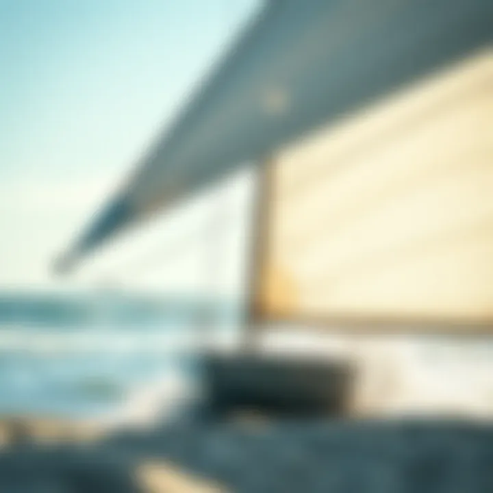 Sail catching the wind on a sunny day