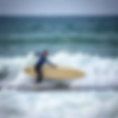 Experienced surfers riding waves in Lima