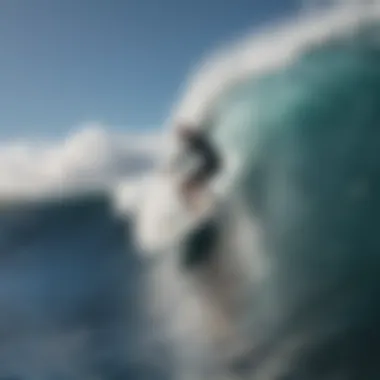 Breathtaking view of a surfer riding a wave in Maui