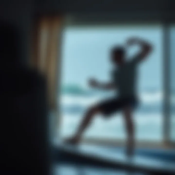 Home workout for surfers focusing on strength
