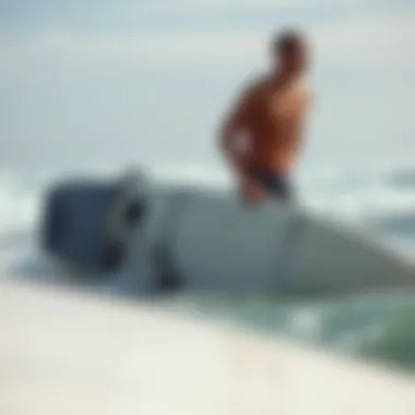 Selecting the right coffin surf bag Surfer choosing between different coffin surf bags