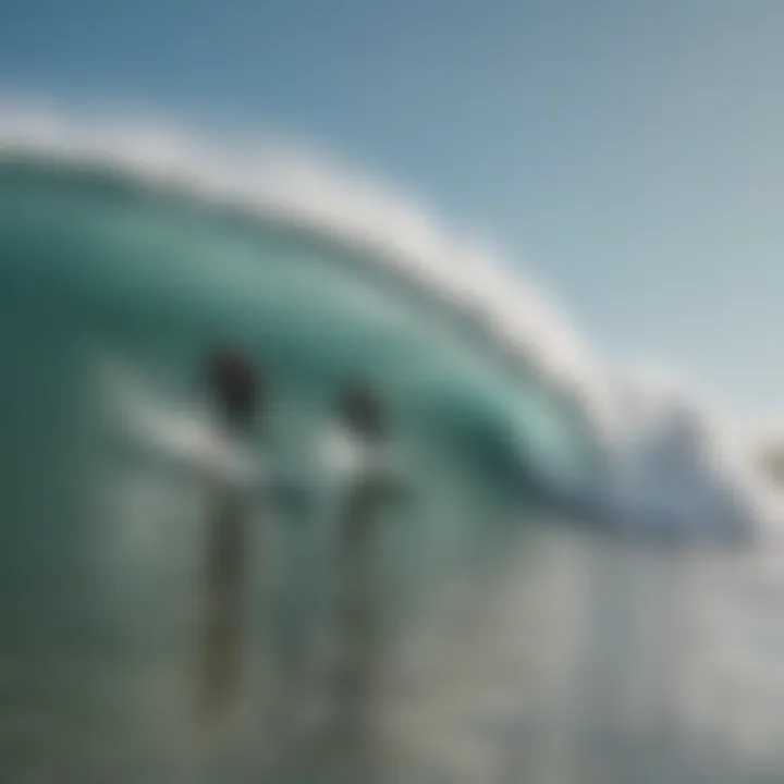 Local surfers enjoying the waves