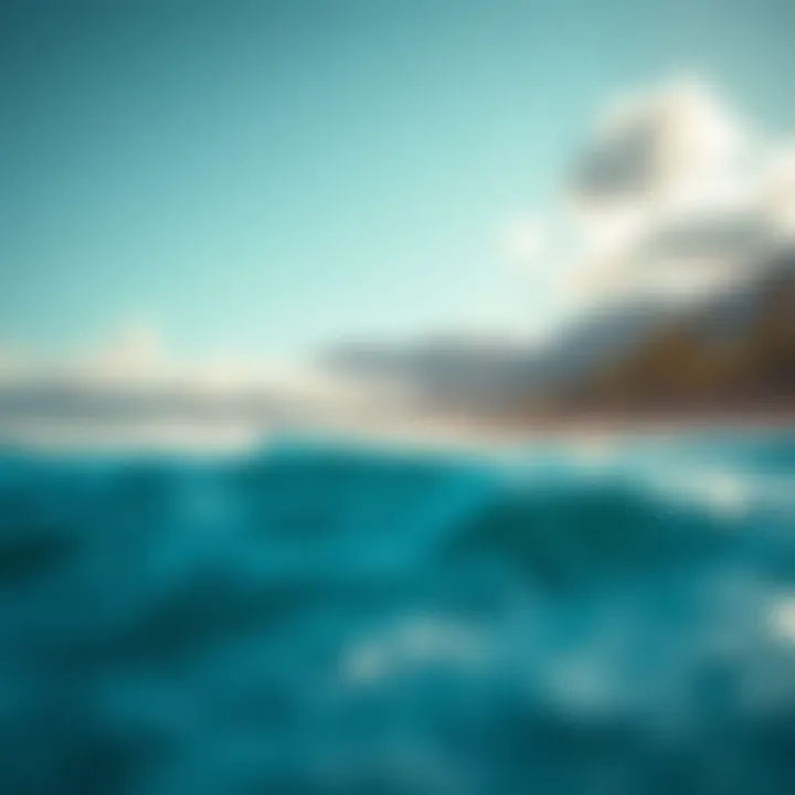 A stunning Hawaiian beach with perfect waves for surfing