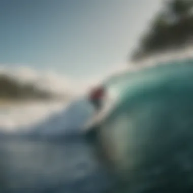 Surfer riding a wave in Panama City