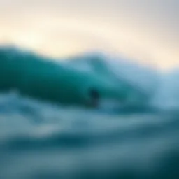 A surfer conquering a colossal wave