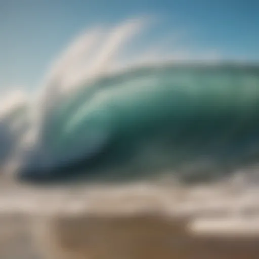 Waves crashing on the shoreline at Flagler Beach