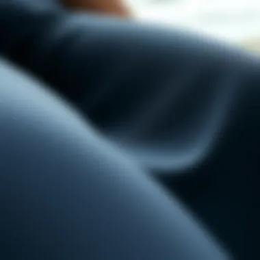 Close-up of plus-size neoprene material showcasing stretch and comfort