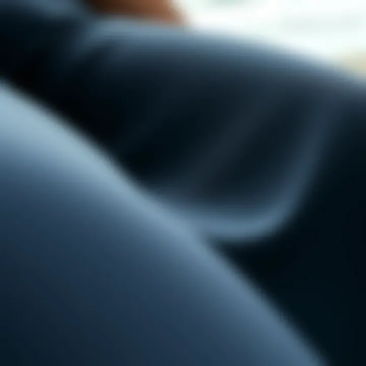 Close-up of plus-size neoprene material showcasing stretch and comfort