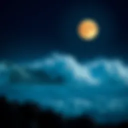 Lunar phases impacting ocean tides